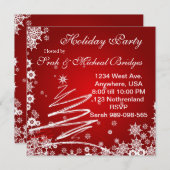 Einladung zur Red Velvet Holiday Party (Vorne/Hinten)