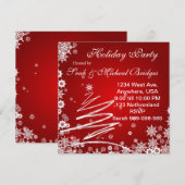 Einladung zur Red Velvet Holiday Party (Vorne/Hinten)