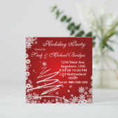 Einladung zur Red Velvet Holiday Party (Stehend Vorderseite)