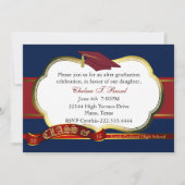 Einladung zur Red, White and Blue Graduation Party (Vorderseite)