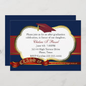 Einladung zur Red, White and Blue Graduation Party (Vorne/Hinten)