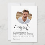 Einladung zur reibungslosen Note Graduation Party (Rückseite)