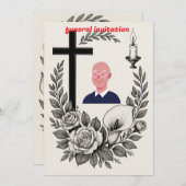 Einladung zur religiösen Beerdigung (Vorne/Hinten)