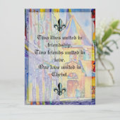 Einladung zur religiösen Hochzeit (Stehend Vorderseite)