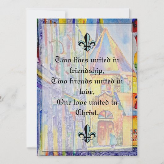 Einladung zur religiösen Hochzeit (Vorderseite)