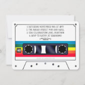 Einladung zur Retro Cassette Geburtstagsparty der  (Rückseite)