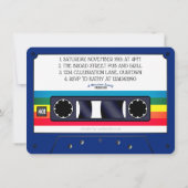 Einladung zur Retro Cassette Geburtstagsparty der  (Rückseite)