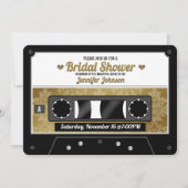 Einladung zur Retro Cassette Tape Bridal Dusche (Vorderseite)