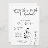 Einladung zur Retro Extravagant Graduation Party (Vorne/Hinten)