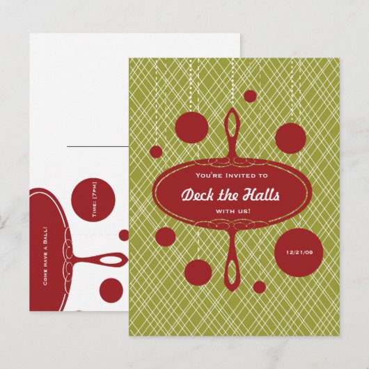 Einladung zur Retro-Feier (Vorne/Hinten)