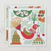 Einladung zur Retro-Feier (Vorne/Hinten)