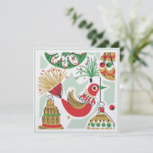 Einladung zur Retro-Feier (Stehend Vorderseite)