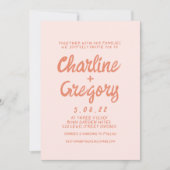 Einladung zur Retro-Rosa-Handschrift (Vorderseite)