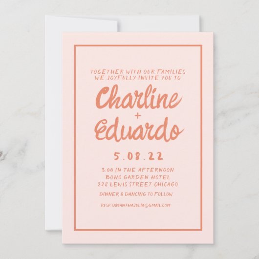 Einladung zur Retro-Rosa-Handschrift (Vorderseite)