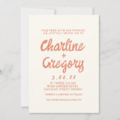 Einladung zur Retro-Rosa-Handschrift (Vorderseite)