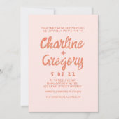 Einladung zur Retro-Rosa-Handschrift (Vorderseite)