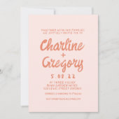 Einladung zur Retro-Rosa-Handschrift (Vorderseite)