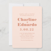 Einladung zur Retro-Rosa- und Grünhandschrift (Vorderseite)