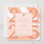 Einladung zur Retro Style Class of 2025 Graduation (Vorderseite)