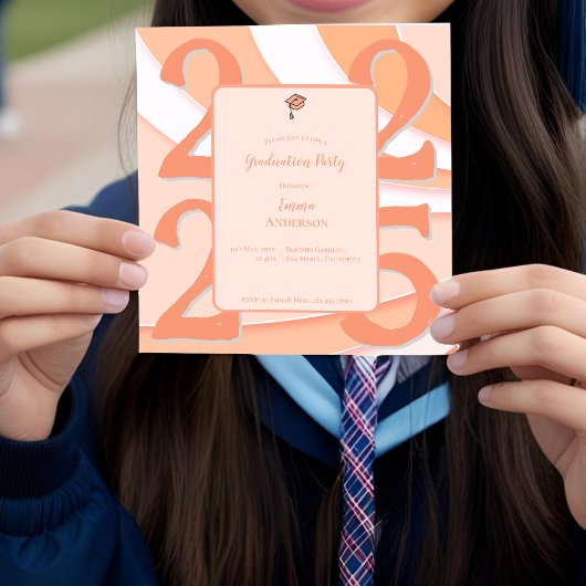 Einladung zur Retro Style Class of 2025 Graduation