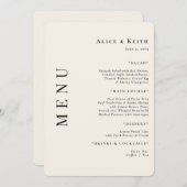 Einladung zur Rezeption am Cremegedeckten Hochzeit (Vorne/Hinten)