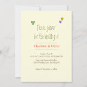 Einladung zur romantischen Hochzeit (Vorderseite)