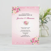 Einladung zur romantischen Hochzeitsparty (Stehend Vorderseite)