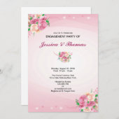 Einladung zur romantischen Hochzeitsparty (Vorne/Hinten)