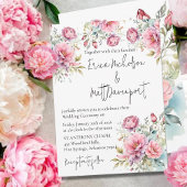 Einladung zur romantischen Peony Wedding