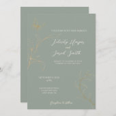 Einladung zur romantischen Waldhochzeit (Vorne/Hinten)