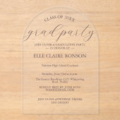 Einladung zur rosa Elegance Graduation Party (Vorderseite)