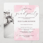 Einladung zur rosa Elegance Graduation Party (Vorne/Hinten)