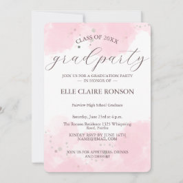 Einladung zur rosa Elegance Graduation Party