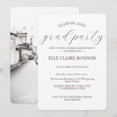 Einladung zur rosa Elegance Graduation Party (Vorne/Hinten)