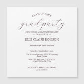 Einladung zur rosa Elegance Graduation Party (Vorderseite)