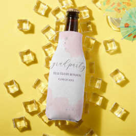 Einladung zur rosa Elegance Graduation Party Flaschenkühler