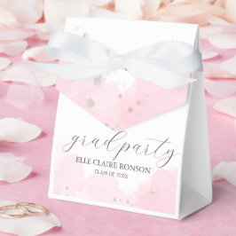 Einladung zur rosa Elegance Graduation Party Geschenkschachtel