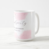 Einladung zur rosa Elegance Graduation Party Kaffeetasse (VorderseiteRechts)