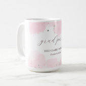 Einladung zur rosa Elegance Graduation Party Kaffeetasse (Vorderseite Links)