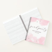 Einladung zur rosa Elegance Graduation Party Notizblock (Innenseite)