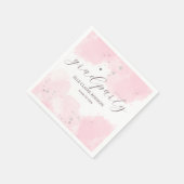 Einladung zur rosa Elegance Graduation Party Serviette (Ecke)