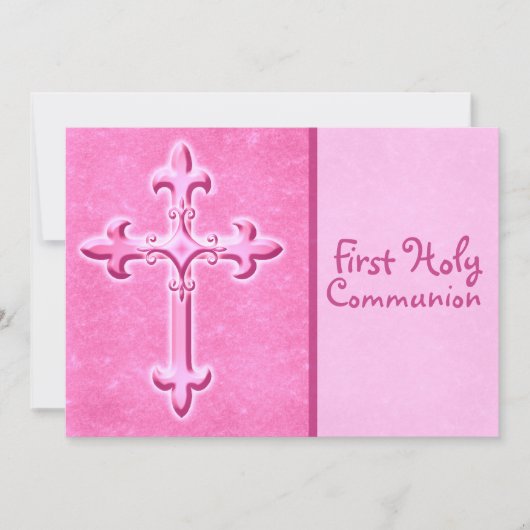 Einladung zur Rosa Erste Heilige Kommune (Vorderseite)