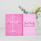 Einladung zur Rosa Erste Heilige Kommune (Stehend Vorderseite)