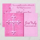 Einladung zur Rosa Erste Heilige Kommune (Vorne/Hinten)