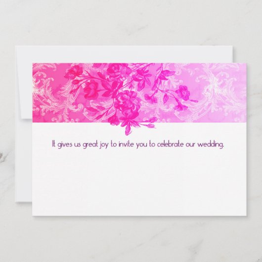 Einladung zur Rosa Hochzeit (Vorderseite)