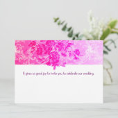 Einladung zur Rosa Hochzeit (Stehend Vorderseite)