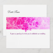 Einladung zur Rosa Hochzeit (Vorne/Hinten)