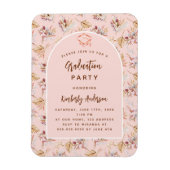 Einladung zur Rose Pampas Blumen Magnet (Vertikal)