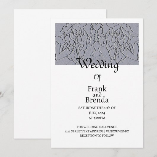 Einladung zur Rose Stone (Vorne/Hinten)