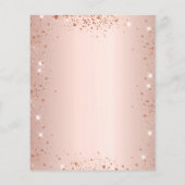 Einladung zur Rose von Rostblüten im Glitzer (Rückseite)